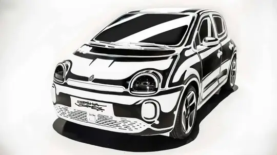 Renault maakt van de Twingo E-Tech Electric een rijdende optische illusie