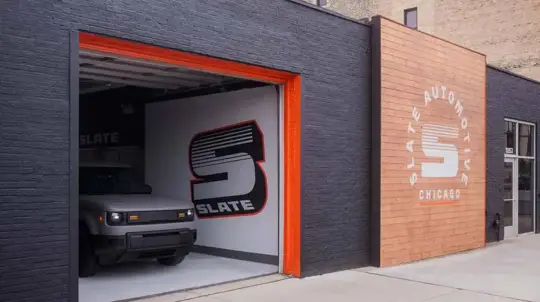 Slate Truck opens its first showroom in an old Tesla location, but the $24,950 electric pickup will have no dealers