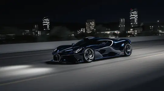 Bugatti Destrier: el Bolide sin alerón se convierte, con un metro de altura, en el coche más bajo de la historia de la marca