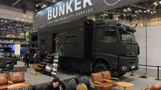 Bunker 001: la autocaravana de lujo coreana sobre Mercedes-Benz Arocs debuta en el BIMOS 2026
