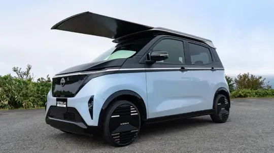 Nissan visar Ao‑Solar Extender för Sakura – laddning med sol