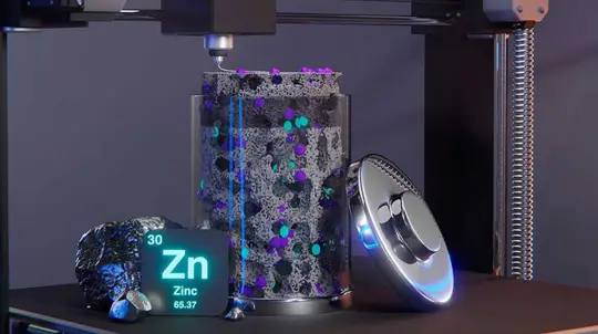 La UCLA presenta una batería de zinc impresa en 3D que almacena siete veces más energía