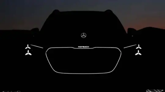 Mercedes-Maybach GLS facelift geteased met stervormige koplampen richting debuut eind 2026