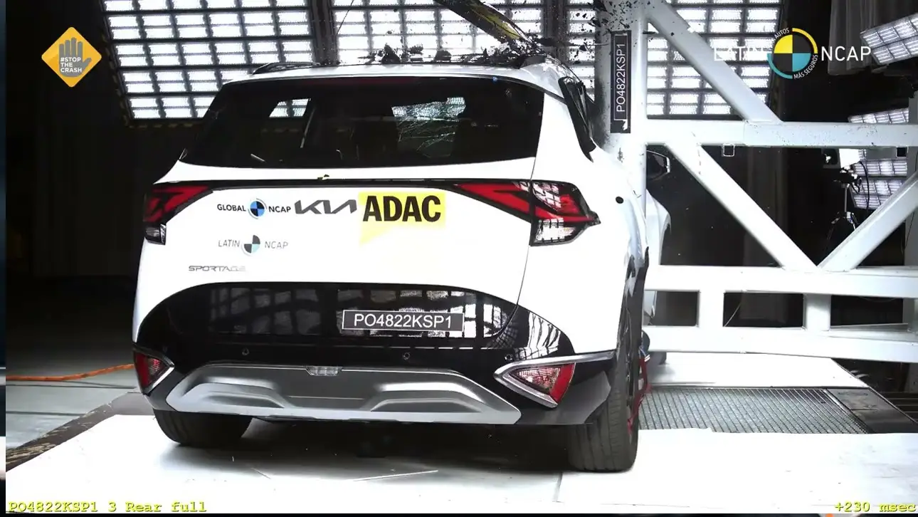 Teste de colisão do Kia Sportage