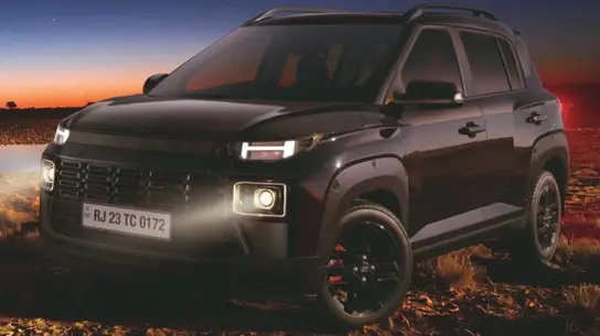 Чёрные шильдики и красные суппорты: Hyundai представила рыцарскую версию бюджетного SUV